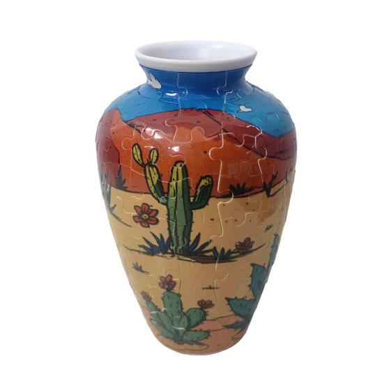 3D Puzzle Vase DIY Puzzle Vase Flower Holder 160 Curved Puzzle Pieces Decorative Floral