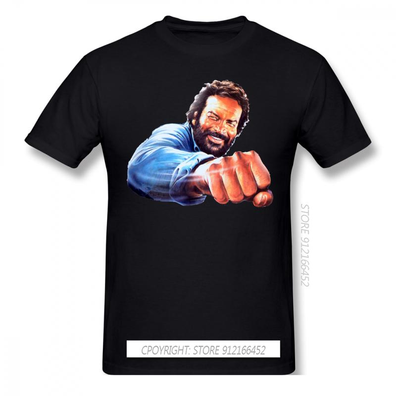 Bud Spencer T Shirt Print Bud Spencer T-Shirts Beach Cotton Tees Shirt Cute Print Male Short Sleeves Tshirt Streetwear - Men ... S разноцветный