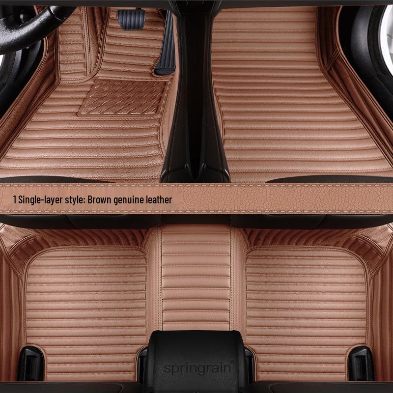 Mercedes-Benz Genuine Leather Full Surround Floor Mats for E-Class, C-Class, S-Class, G-Class, EQC, EQE, GLS, GLE 450 AMG.