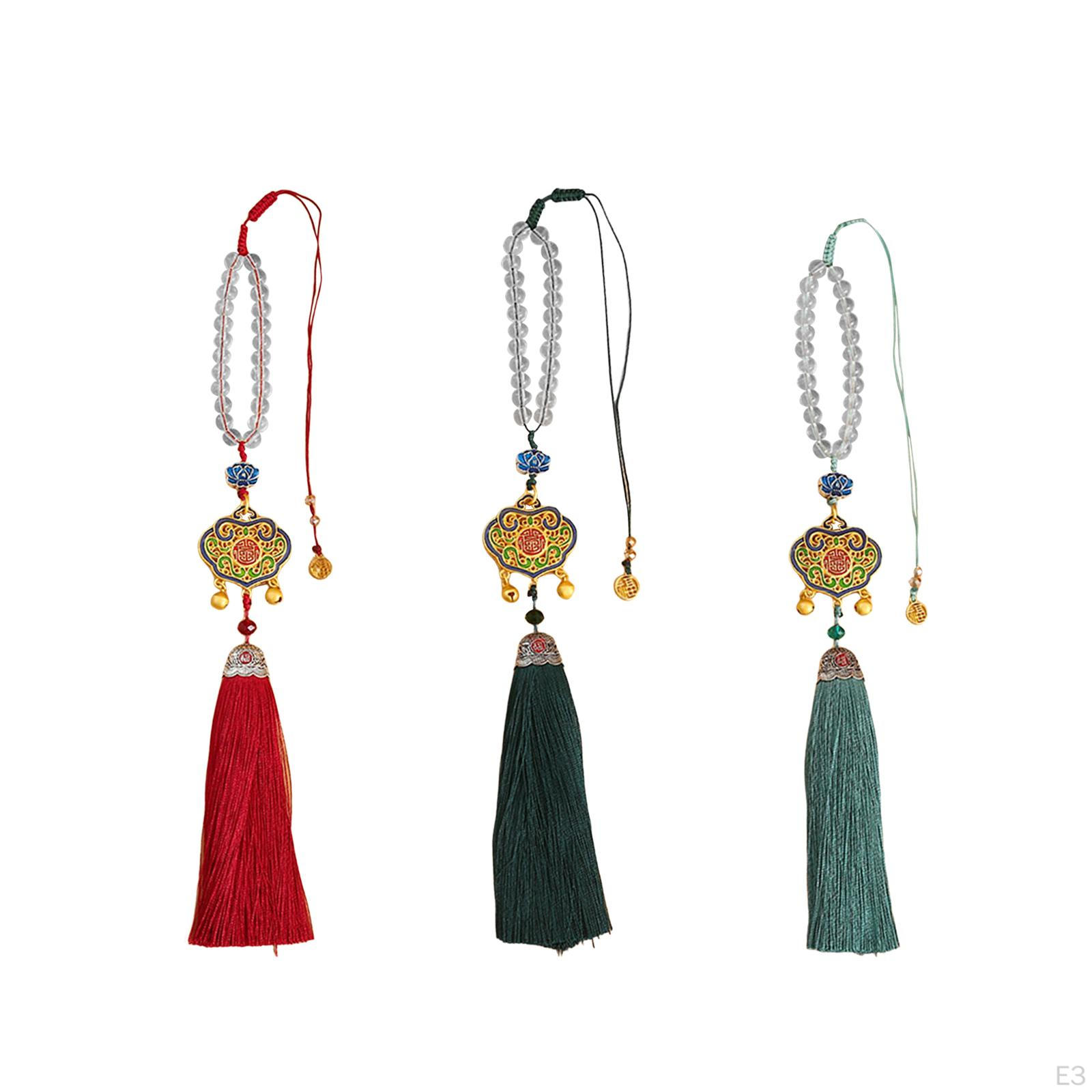 Подвеска для автомобильного зеркала заднего вида с китайским символом удачи Green — фото 5