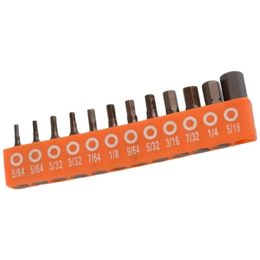 12Pcs S2 Alloy Steel Hex Screwdriver Bit Set  For DIY Home Projects Work Sites