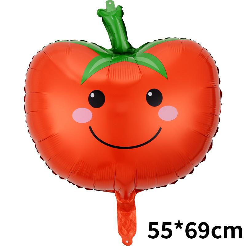 Special-Shaped Vegetable Fruit Aluminum Film Balloon Broccoli Orange Carrot Tomato Fruit And Vegetable Theme Decorative Balloon