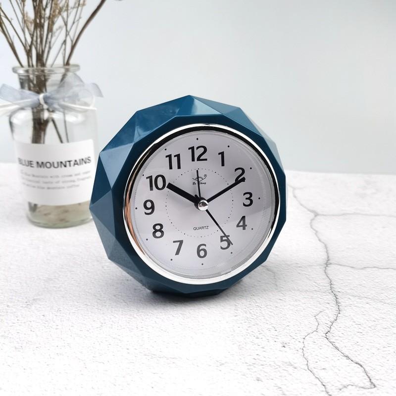Diamond Faceted Bedside Alarm Clock With Dual Ringtones For Home Decor And Silent Mode