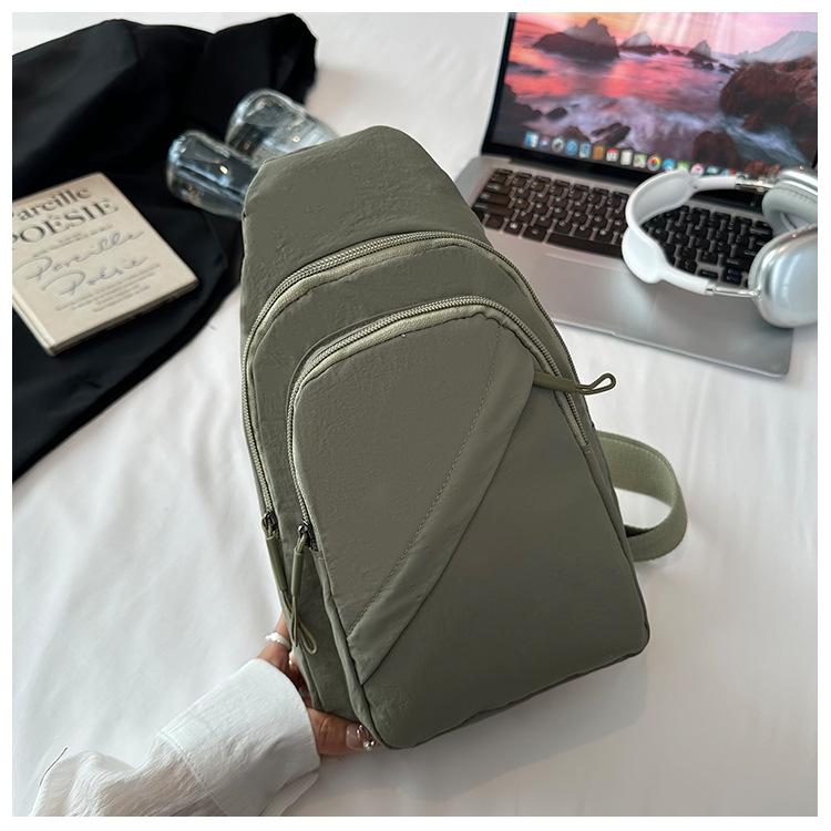 

Однотонная наплечная сумка новая модная простая маленькая вместительная сумка-мессенджер повседневная универсальная легкая спортивная велосипедная нагрудная сумка тренд зелёный