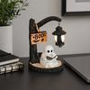 Halloween Ambient Lighting Witch/Ghost LED Lamp, Gothic Resin Ornament with Warm Light for Home Decor Decor, Desktop Spooky Night Party Glow Lamp