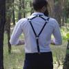 Clip Gentlemen Adjustable Braces Leather Belt Leather Harness Men's Suspenders Body Chest Harness
