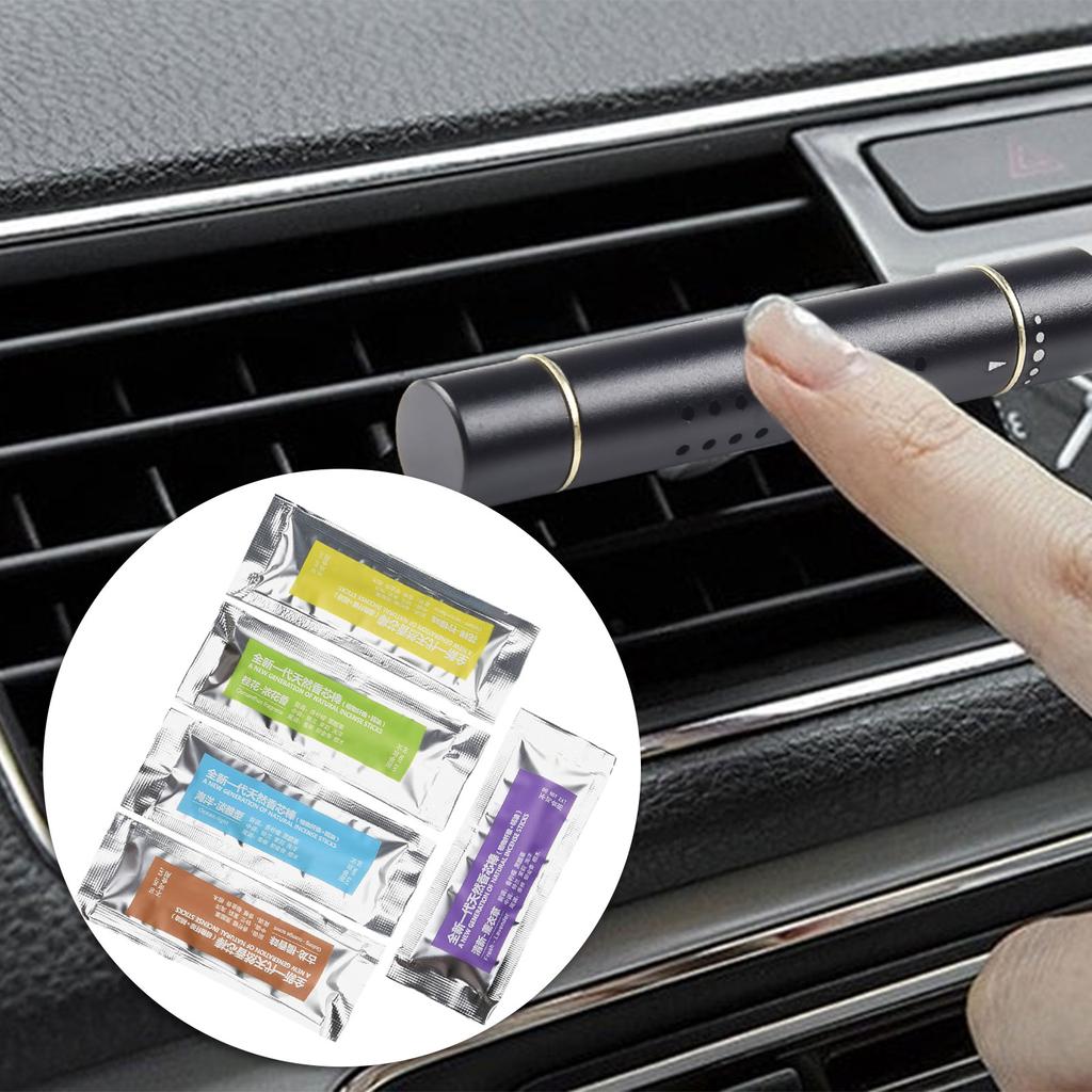 2024 Autoparfüm Auto Lufterfrischer Outlet Vent Auto Klimaanlage Clip Diffusor Solides Parfüm mit 5 Sticks