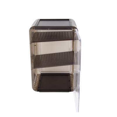 Cup Storage Rack Dustproof Stackable Plastic Clear Cup Organizer Box for Cabinet Desktop Large