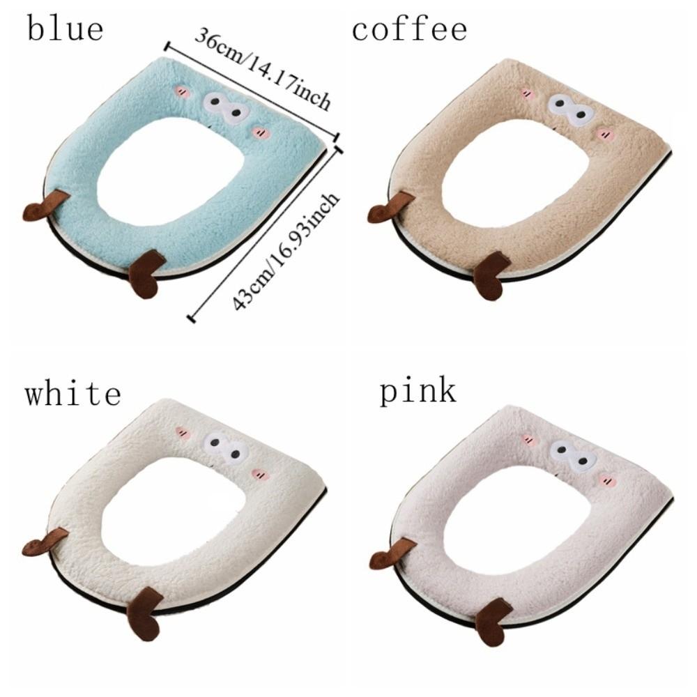 Warm Toilet Seat Cushion Cartoon Washable Toilet Cushion Easy Install Toilet Pad  Home Toilet