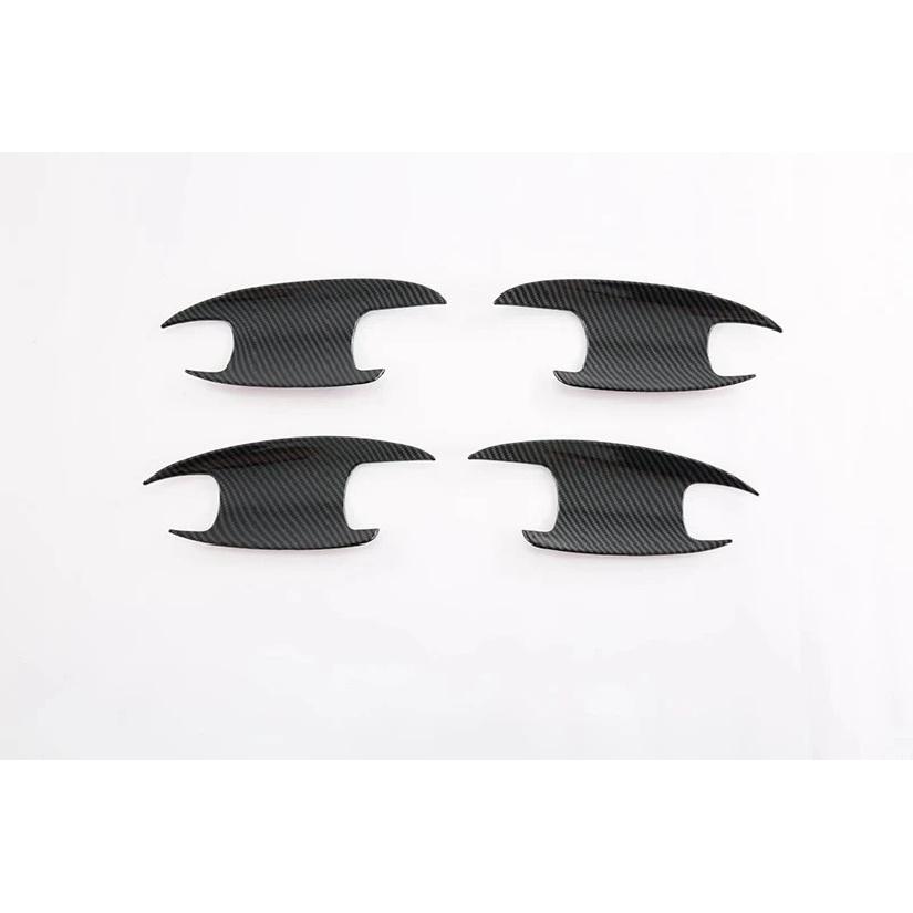 For Mercedes-Benz C-Class W206 C180 C200 C300   Carbon Fiber Style Door Handle Bowl Cover Cup Cavity Trim ert Catch