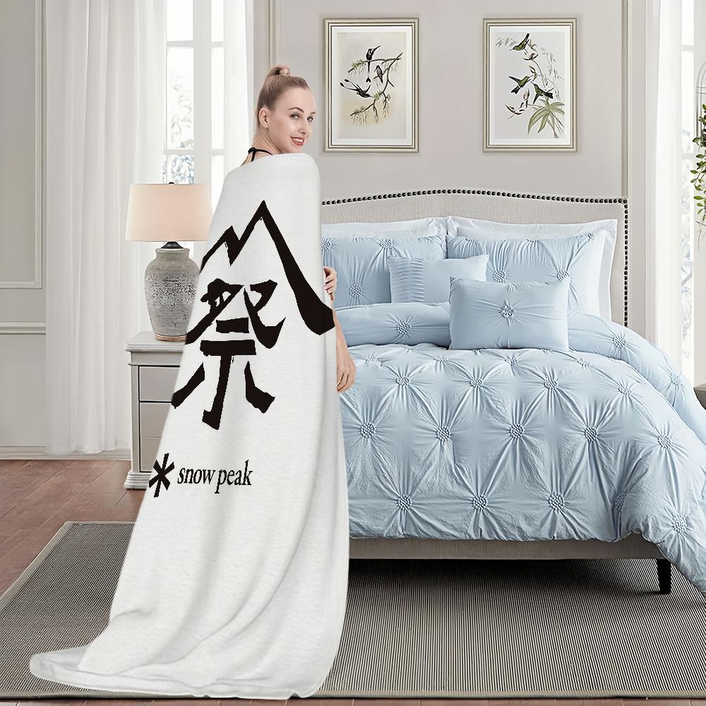 Fashion Outdoor S-Snow P-Peak Blanket Blanket for Couch Sofa Travel Home Picni Flannel Blanket birthday gift Warm Comfortable