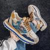 Fashion Men Casual Sneakers Breathable 2025 Spring New Fashion Printed Embroidered Sports Casual Shoes Comfortable Platform Running Shoe