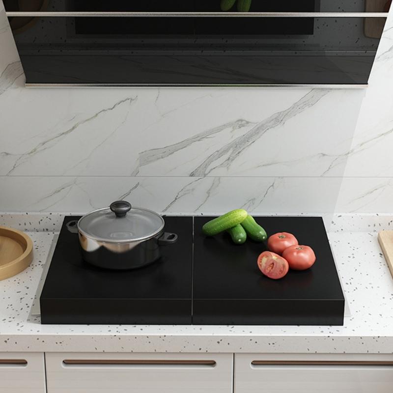 Moderne Herdplatten-Schutzfolie Feuerfestes Design Verdeckt Brenner Verformungsbeständig unter hohen Temperaturen Für Küche