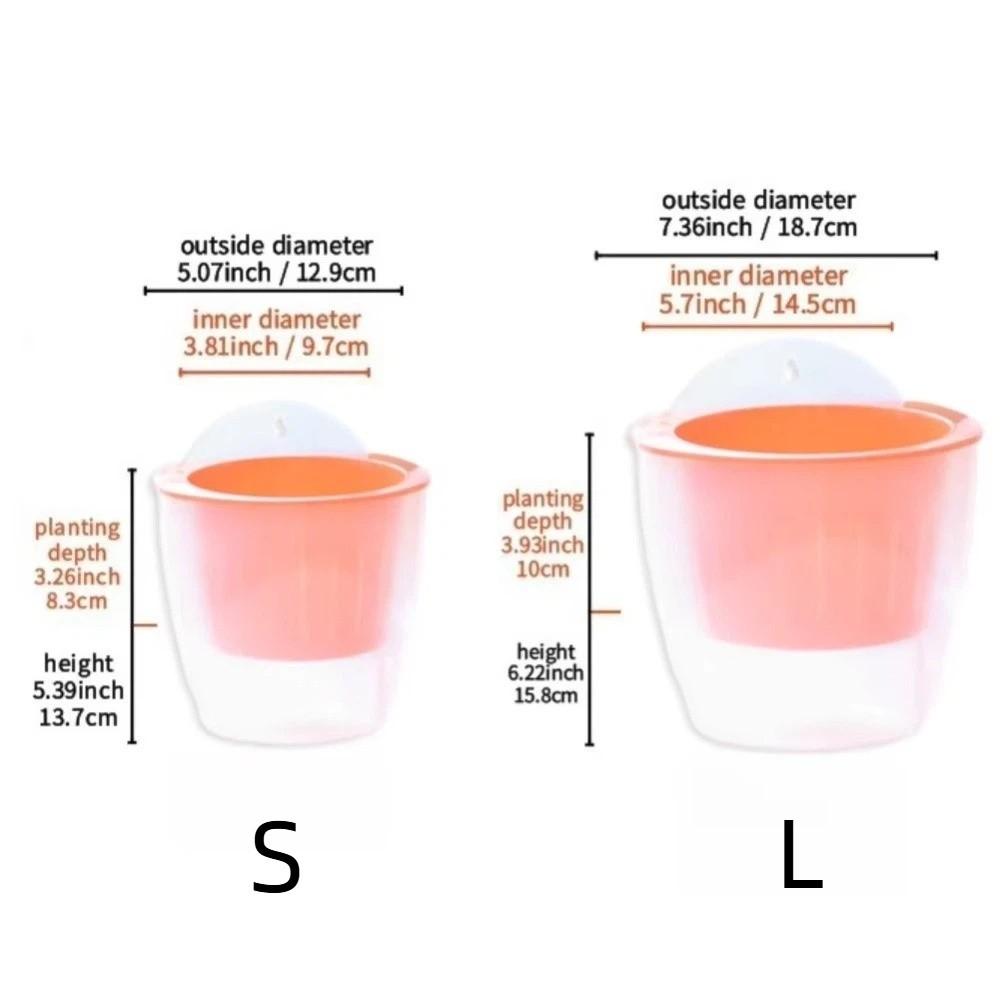 Space Saving Hydroponics Plant Pot Plastic Lazy Plant Pot Self Watering Flower Pots Indoor Use