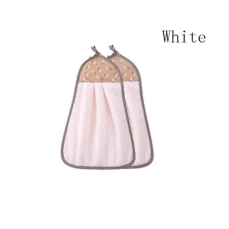 1 Pcs Hanging Coral Fleece Hand Towel Cloth Kitchen Dishwashing Scouring Pad Hand Towel Cleaning Strong Absorbent Towels New