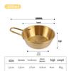 Korean Style Golden 304 Stainless Steel Rice Wine Bowl with Handle