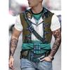 Herren Mode 3D Gedrucktes Herren T-Shirt Rundhals Kurzarm Trendige Streetwear