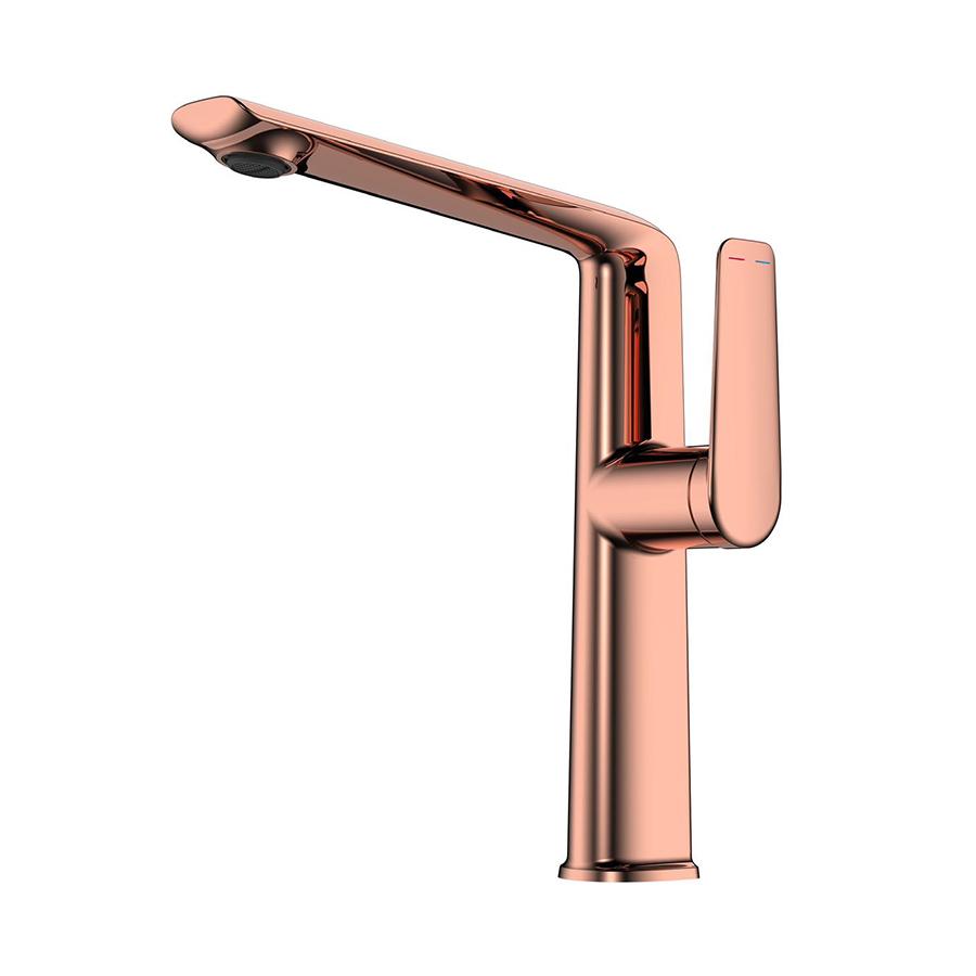 VGX Luxury Bathroom Faucets High Basin Mixer Tall Sink Faucet Gourmet Washbasin Tapware Hot Cold Water Tap Brass Rose Gold Grey