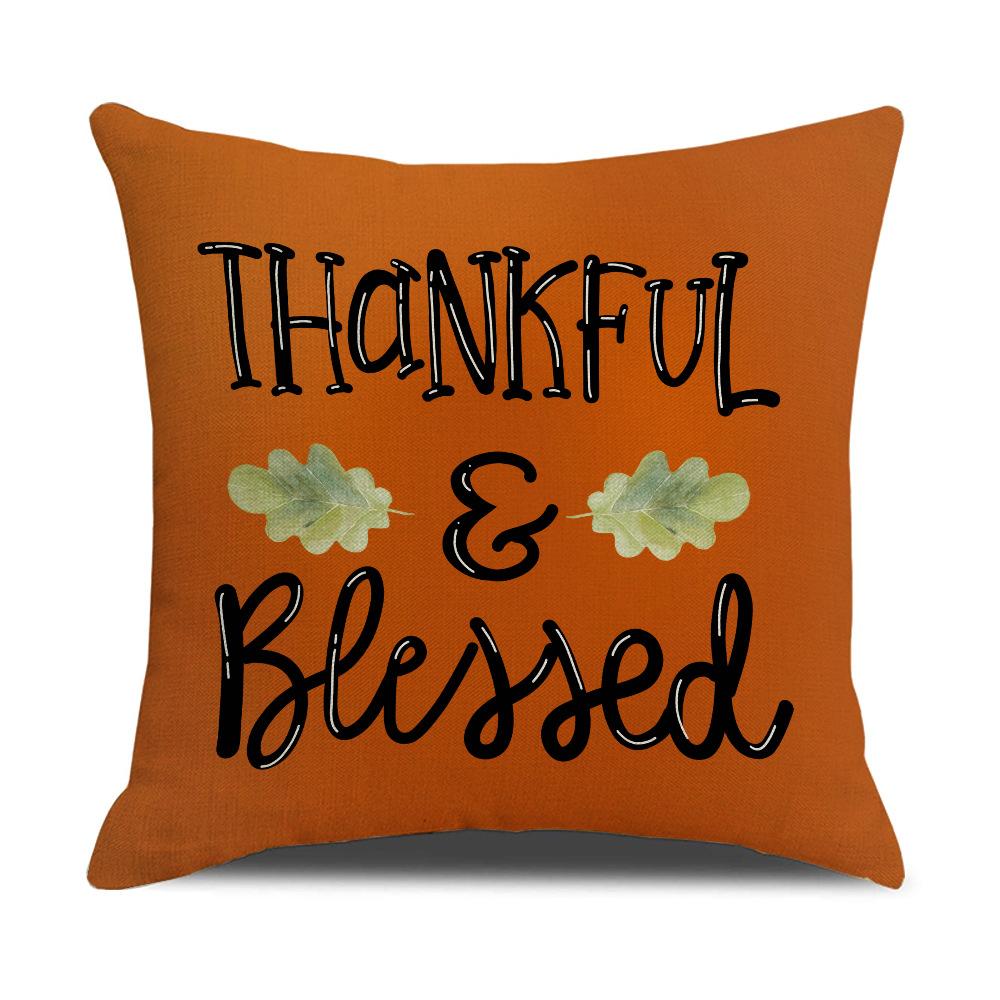 Pumpkin Harvest Festival Pillow Cover Autumn Thanksgiving Festival Party Pillow Cover Sofa Decoration Cushion Cover