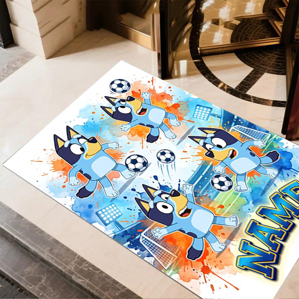 Football Fun Personalized Name Carpet Perfect for Study Room Bedrooms Foyer Playrooms Anti-slip Rug Office Home Decor Best for Christmas
