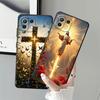 Case for Xiaomi Mi 11 12 13 Lite 12X 13 14 15 Pro 10T 11T 12T Pro Black Soft Phone Cover The Cross Jesus Pattern