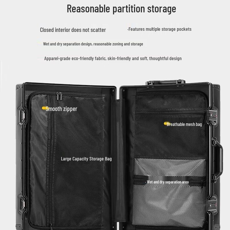 OEING Aluminum-Magnesium Alloy Spinner Luggage