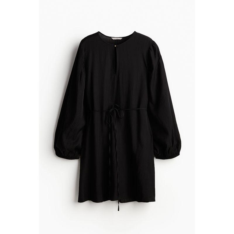 

HM Women s Dress Autumn Fashion Casual and Comfortable round Neck Waist Belt Dress 1225725