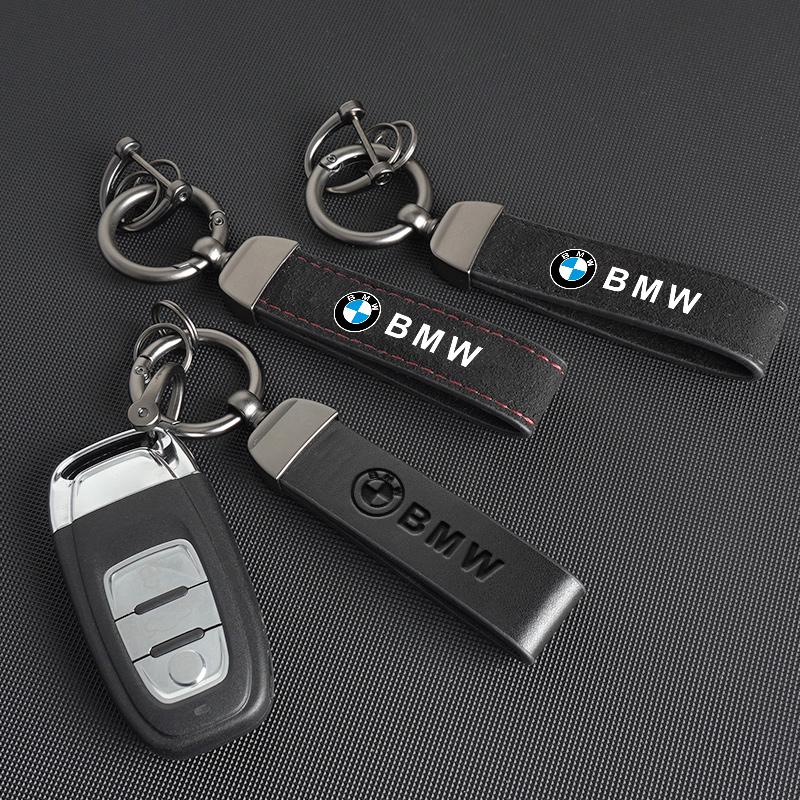 BAGD7 2026 Car Sticker Leather Car Emblem Keychain Rings Keyring For BMW F30 F10 E90 F20 E46 E60 E70 E39 E36 E87 X7 E92 E91 E28 X3 X1