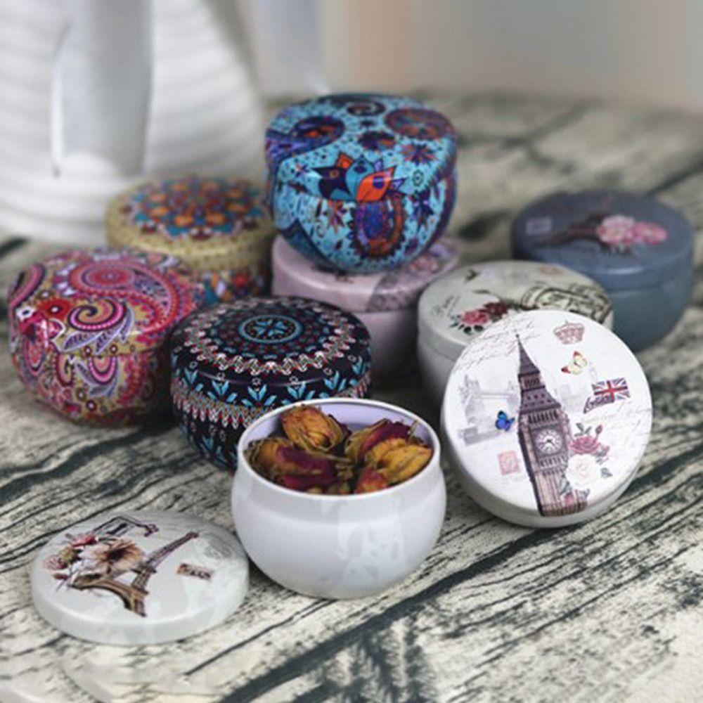 Caixa de Chá 4oz Lata Caixa de Velas Perfumadas Lata Durável
