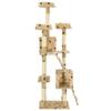 VidaXL Arbre à chat et griffoirs en sisal 170 cm Beige Motif de pattes