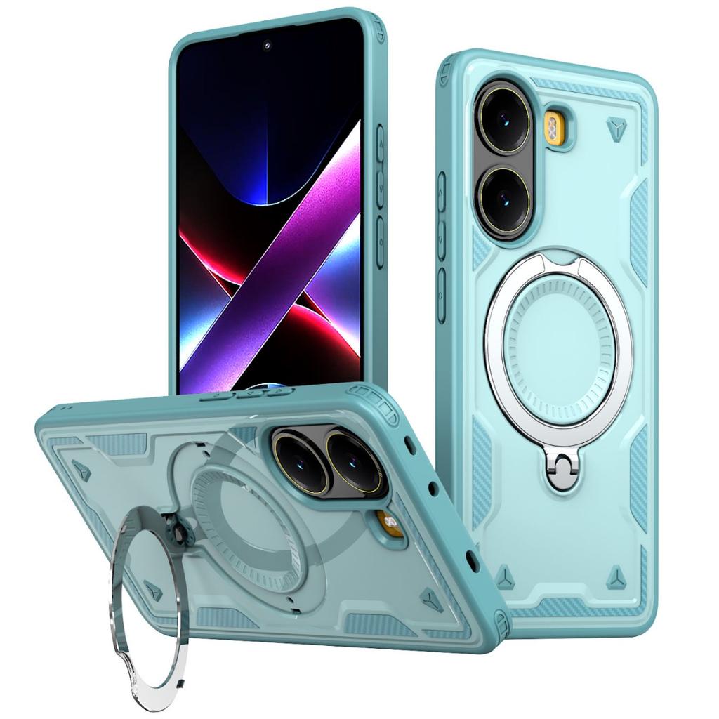 Military Armor Shockproof Phone Cases For Poco X7 Pro 5G X6 Pro F7 Ultra F7 Rotate Metal Ring Magnetic Bracket Protection Cover