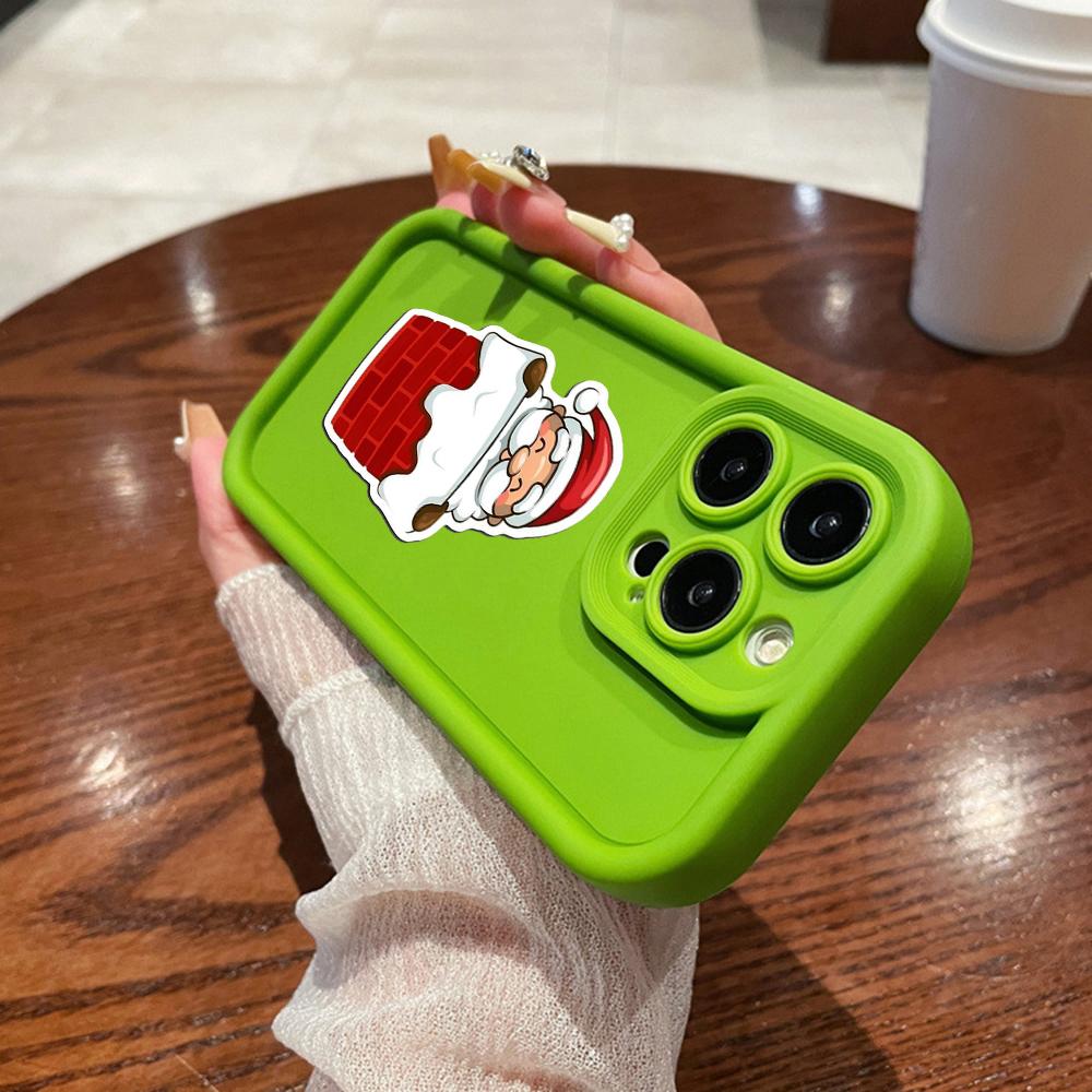 N101 Merry Christmas Art Soft Angel Eyes Phone Cases for iPhone 16 15 14 13 11 Pro Max 8 7 6s Plus 12 Mini XR XS Max SE Shockproof Cover