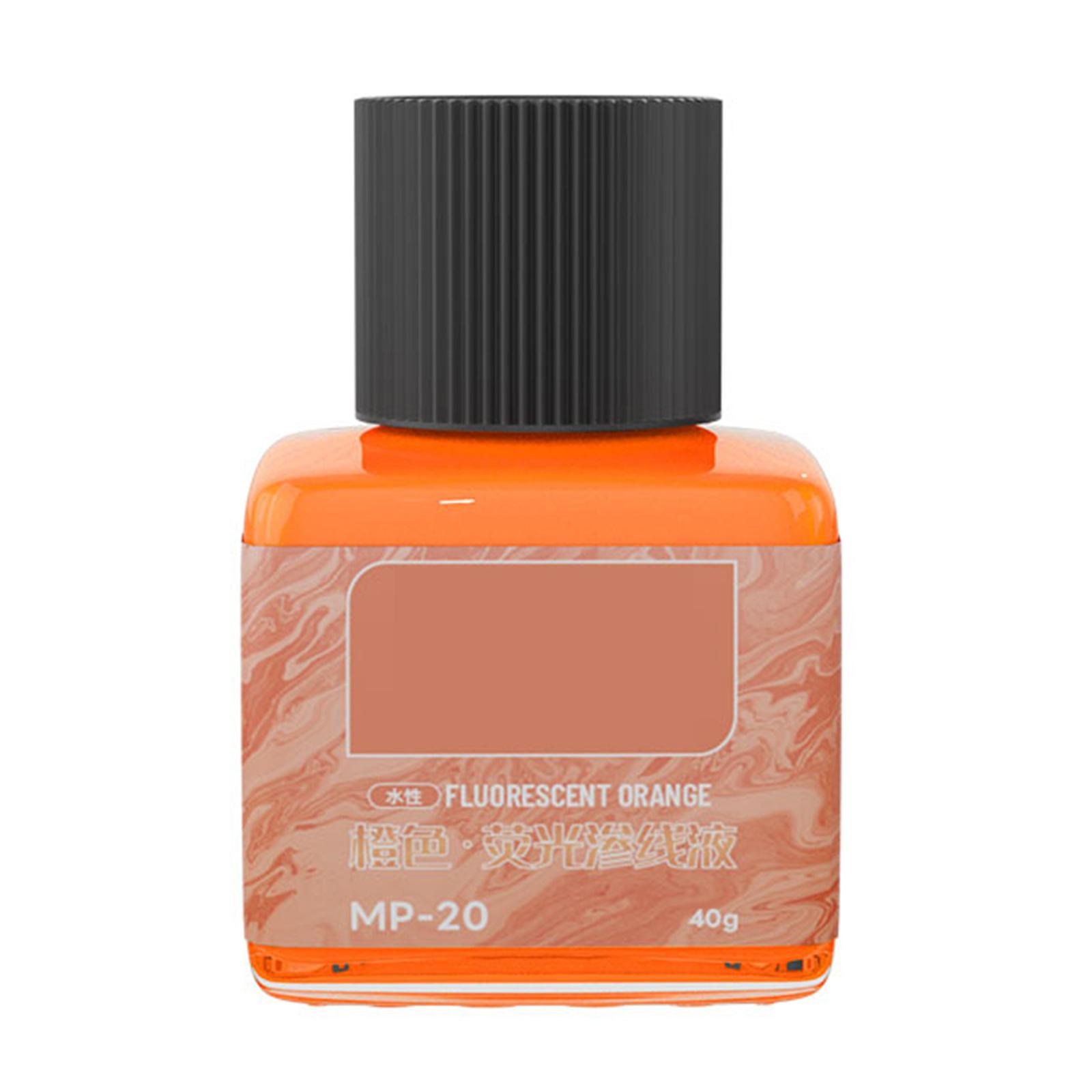 

40ML Water Base Fluorescent Liquid Multiple surfaces Glow Paint for Night Use Suitable for Various Surfaces Applications фарби люмінесцентні помаранчевий колір