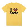 I Love Domo Kun Funny T Shirts Men's Women Clothing Cotton Casual T-Shirts Vintage Short Sleeve Oversized T-shirt Top Streetwear