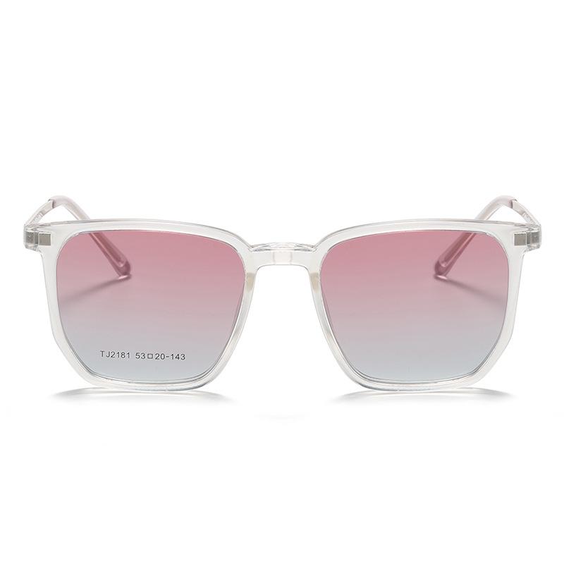 2181 Women's Polarized Magnetic Clip-On Dual-Use Prescription Glasses and Blush Gradient Sunglasses