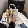 Women'S High-End Fashion Messenger Bag Texture Diamond Portable Bucket Bag