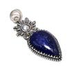 Natural Lapis Lazuli Gemstone Pendant 925 Sterling Silver- Handmade Design, Everyday Wear Jewelry, Unique Lapis Lazuli Pendant Father's Day Gifts