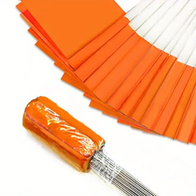 

50Pcs Pvc Waterproof Marking Flags Writable & Non-Fading Lawn Markers for Route Positioning Construction Site Pet Training оранжевый