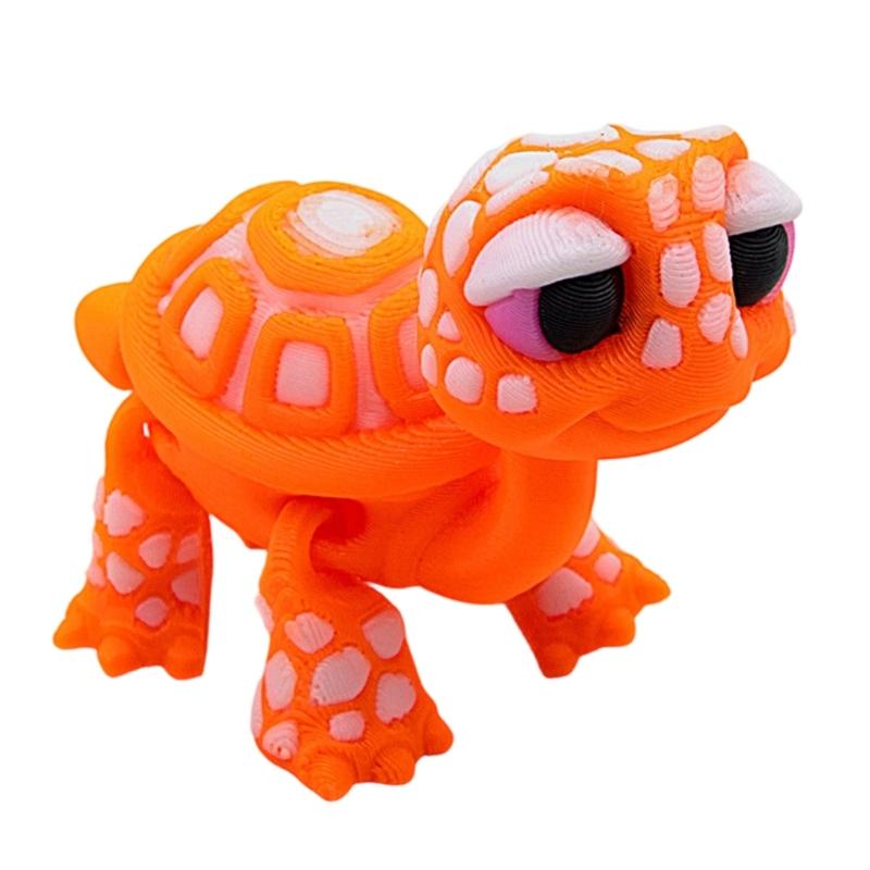 3D Printed Turtles Flexible Joint Articulated Tortoise Fidgety Toy Ornament Realistic Turtles Figurines Collectibles