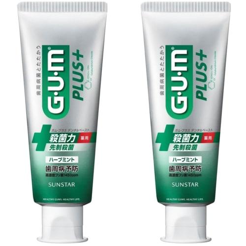 [.co.jp Exclusive] [Bulk Purchase of 2] GUM Plus Dental Paste Medicated Toothpaste, Herb Mint, 120g x 2