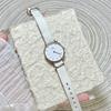 DANIEL WELLINGTON Pure White Texture Watch Quartz Movement Fabric Strap White Dial Women's Watch DW00100313-2