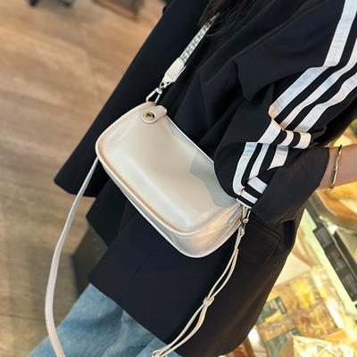 This Is A Soft Leather Versatile Small Square Bag with A Simple and Elegant Style. It Is A Wide Shoulder Strap Single-shoulder Crossbody Bag