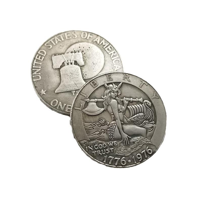 Antiker Wanderer Schädel Gedenksilberdollar H4619