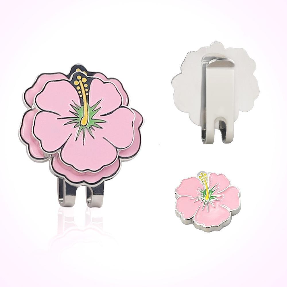 Flower Shaped Golf Cap Clip Magnetic Golf Hat Marker Outdoor Sports Golf Ball Mark  Jewelry Gift