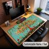 Rose Floral Theme Custom Mouse Pad Personalized With Name Text Customized Desk Mat For Office Home Decor