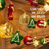 10/20/40 LED Christmas String Lights Warm White Hanging Ornament Lights  For Bedroom