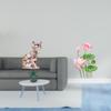 Cat Statue Decorative Figurine Animal Sculpture Ornament for Fireplace Wall Decal Art Decor Retro
