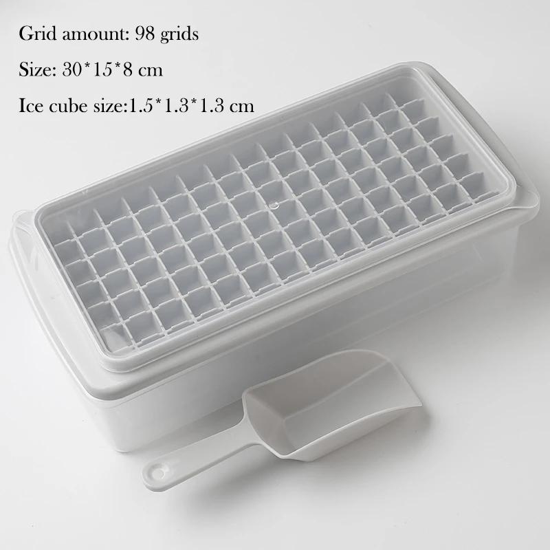 Small Ice Cube Mould Box with Lid Scoop Fruits Popsicle Maker Molds Tray Ice Cream DIY Tool Kitchen Refrigerator Accessories