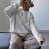 French Sweet Bow Decor Loose Long Sleeve Sweater Women S Fashion Knitwear