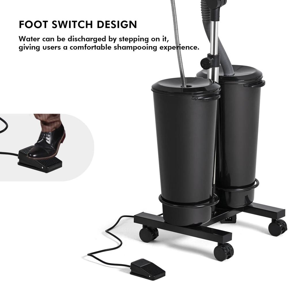 Portable Electric Hair Washing Basin with Water Pump & Double Bucket for Salons